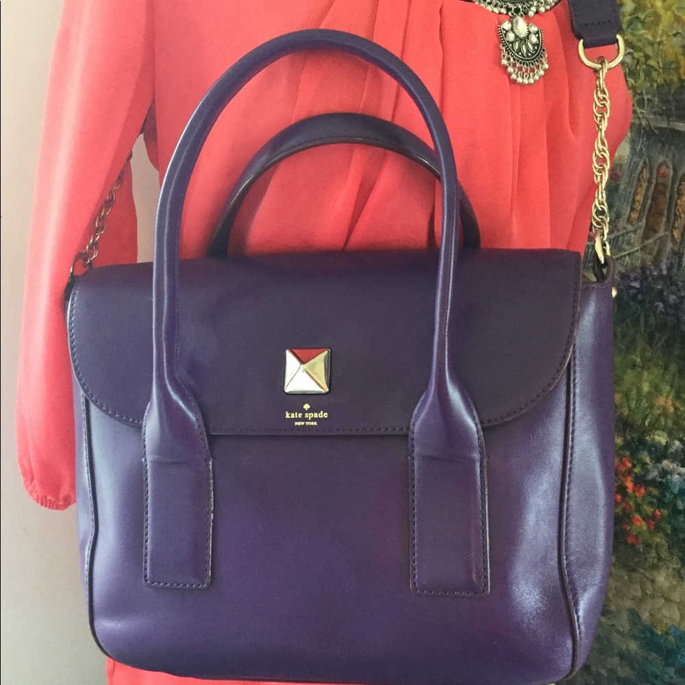 BOND STREET FLORENCE" PURSE DEEP PURPLE SACHELLE.